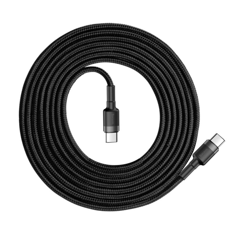 BASEUS CAFULE TYPE-C PD2.0 60W FLASH CHARGING DATA LINE (20V 3A) 2M GRAY+BLACK - 2