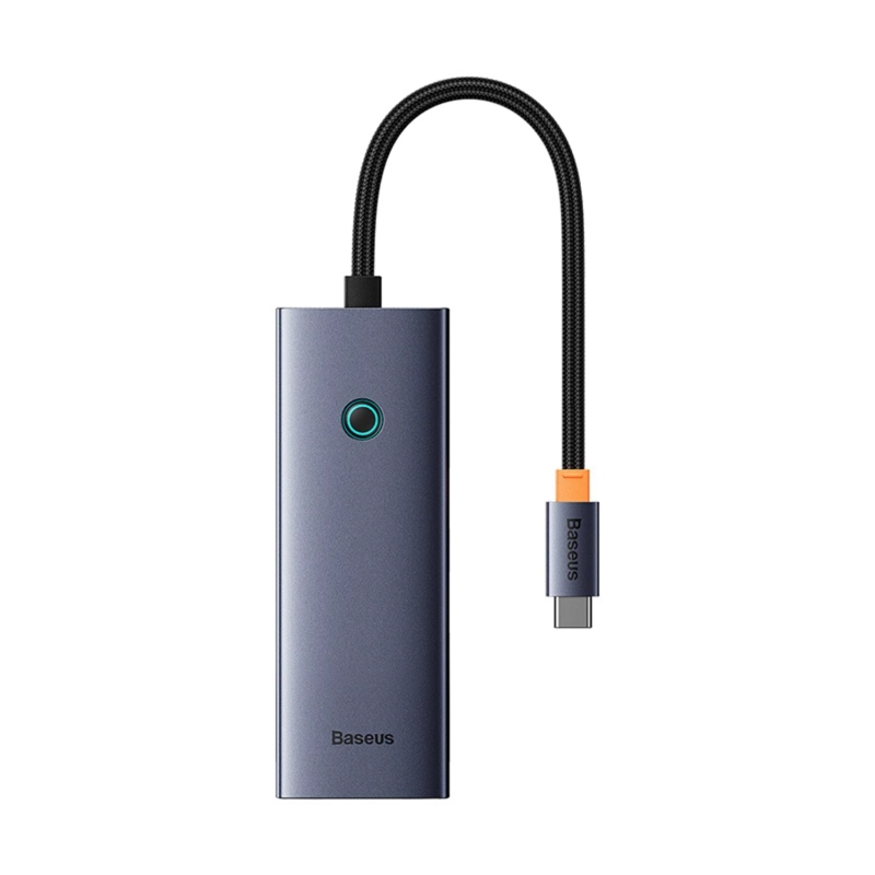 OS-BASEUS ULTRAJOY SERIES 5-PORT HUB DOCKING STATION SPACE GREY（TYPE-C TO HDMI4K@30HZ*1+USB 3.0*4） - 1