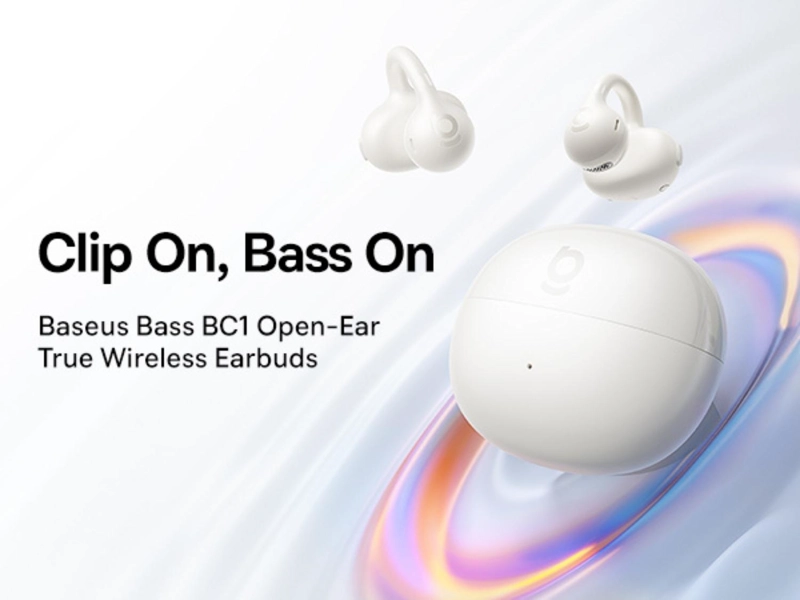 OS-BASEUS BASS BC1 OPEN-EAR TRUE WIRELESS EARBUDS (CLIP-ON TYPE) STELLAR WHITE - 4