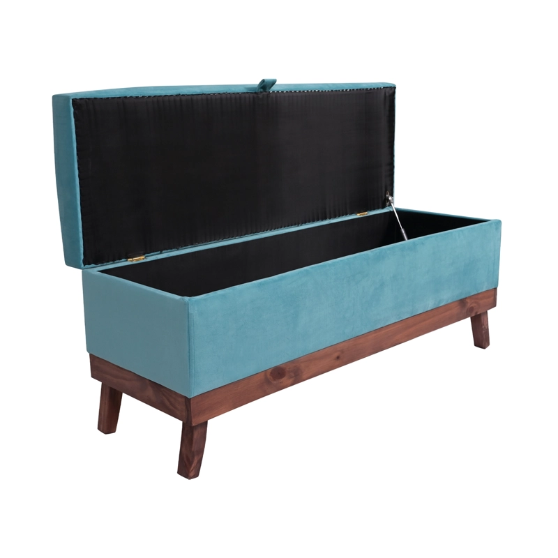 BANQUETA INCY FELPA TURQUESA 120X40X50 CM – MAXICOSAS - 2