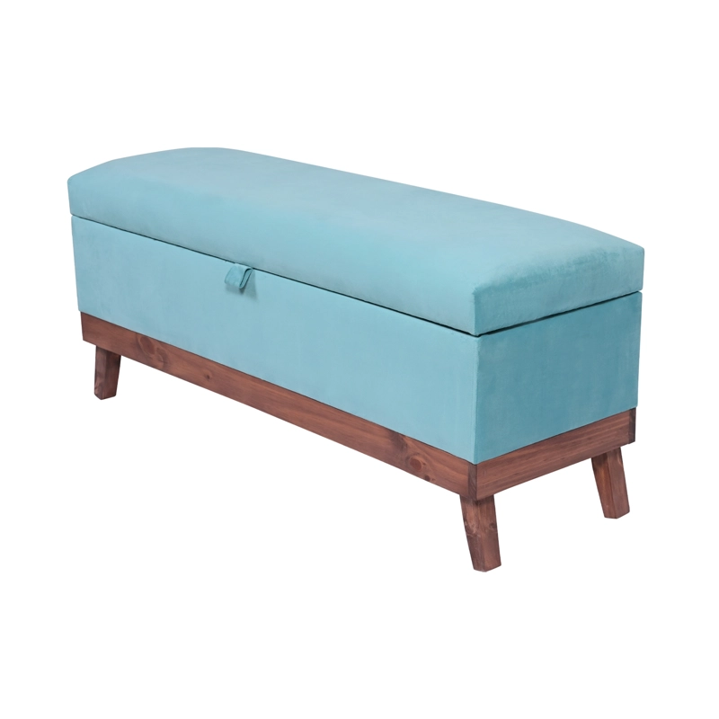 BANQUETA INCY FELPA TURQUESA 120X40X50 CM – MAXICOSAS - 4