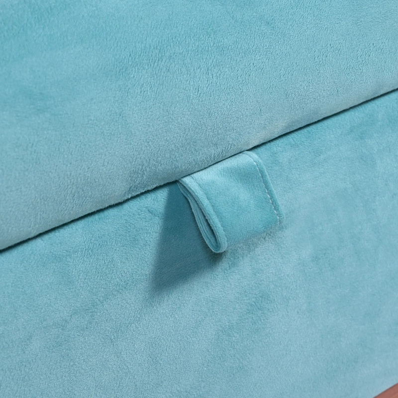 BANQUETA INCY FELPA TURQUESA 120X40X50 CM – MAXICOSAS - 5
