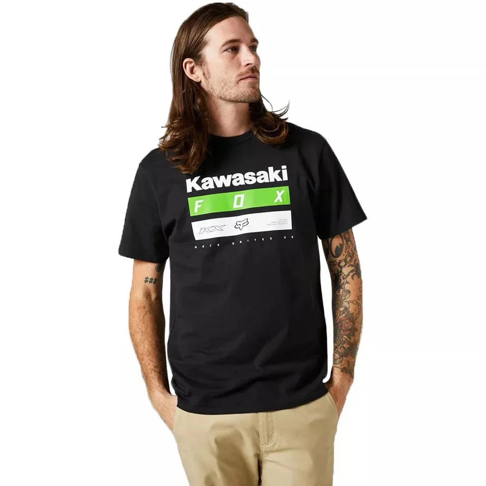 POLERA HOMBRE FOX NEGRO KAWASAKI PREMIUM - 1