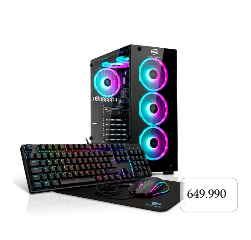 PC GAMER SNAKE GARIBA- INTEL I5-9NA+GTX 1660 Ti 6GB+ 8 GBRAM+SSD 256GB +1TB HDD +TECLADO Y MOUSE - 1