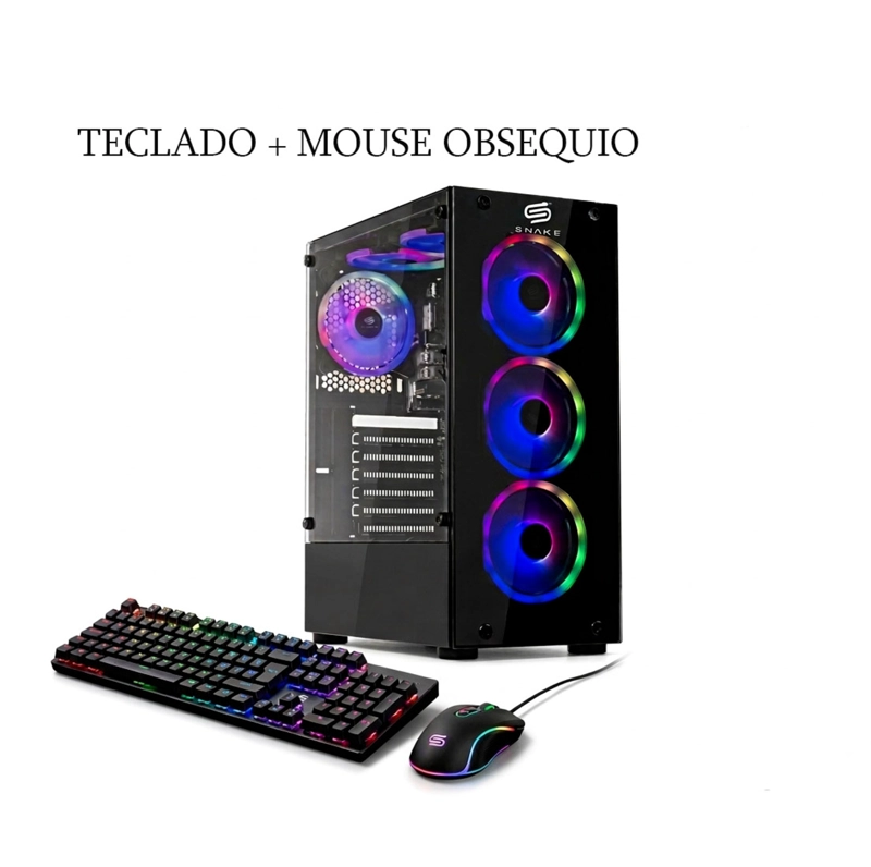 PC GAMER SNAKE GARIBA- INTEL I5-9NA+GTX 1660 Ti 6GB+ 8 GBRAM+SSD 256GB +1TB HDD +TECLADO Y MOUSE - 3