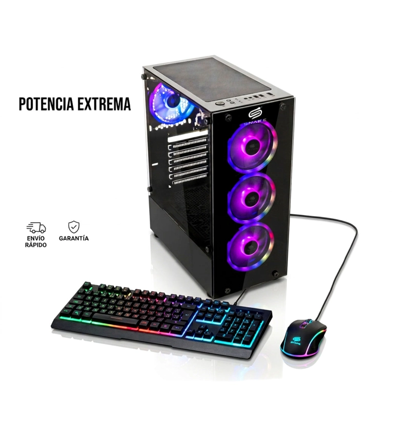 PC GAMER SNAKE GARIBA- INTEL I5-9NA+GTX 1660 Ti 6GB+ 8 GBRAM+SSD 256GB +1TB HDD +TECLADO Y MOUSE - 4