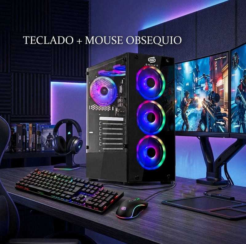 PC GAMER SNAKE GARIBA- INTEL I5-9NA+GTX 1660 Ti 6GB+ 8 GBRAM+SSD 256GB +1TB HDD +TECLADO Y MOUSE - 5