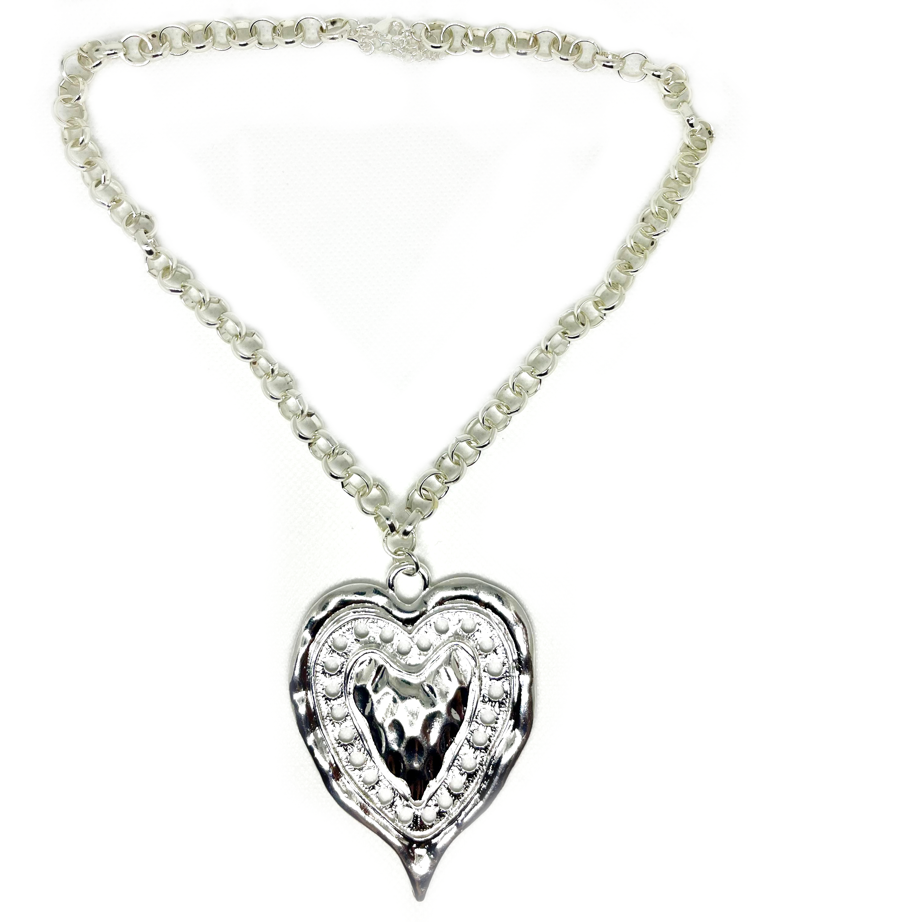 COLLAR CORAZÓN DÍA DEL AMOR ENCH. PLATA SAN BENITO JOYAS - 1
