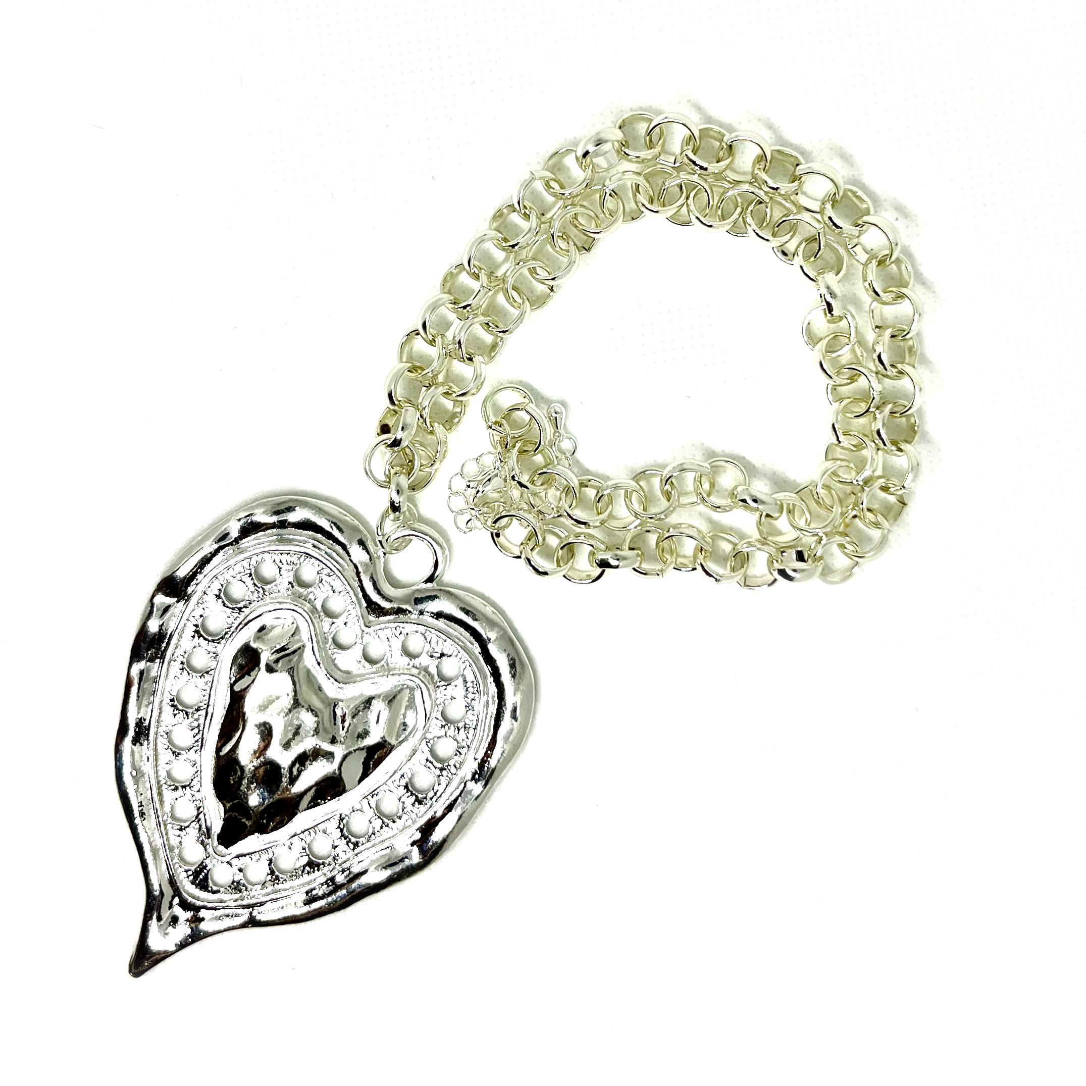 COLLAR CORAZÓN DÍA DEL AMOR ENCH. PLATA SAN BENITO JOYAS - 2