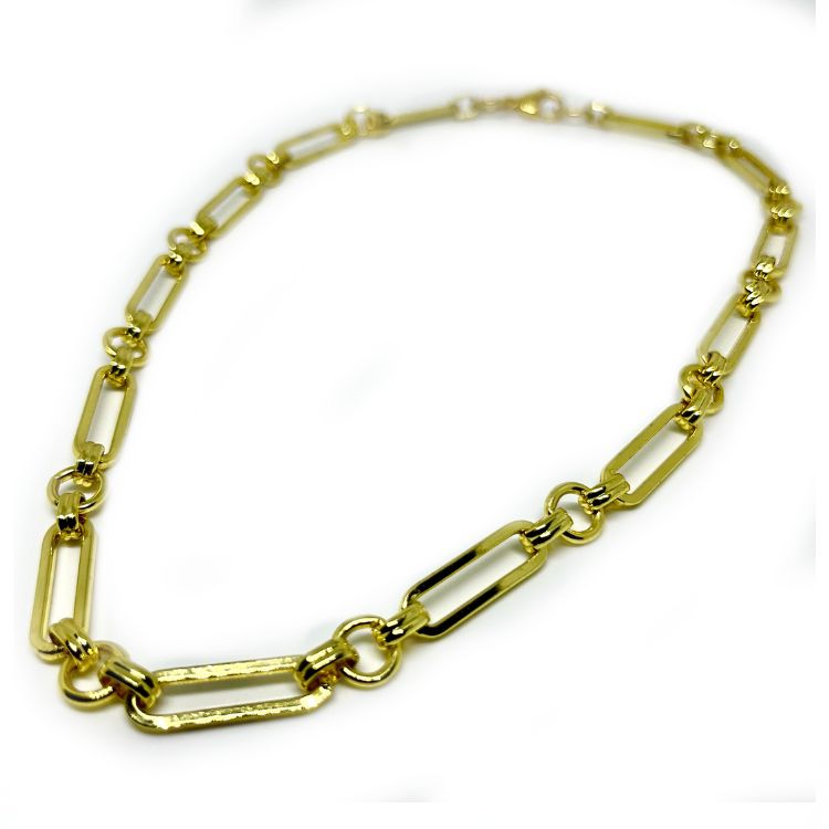COLLAR CHOCKER CADENA RECTANGULO CON CIRCULOS SAN BENITO JOYAS - 2