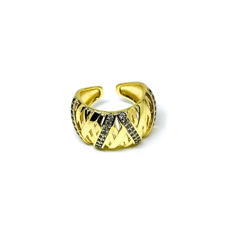 ANILLO CON ZIRCONES EN V SAN BENITO JOYAS - 2