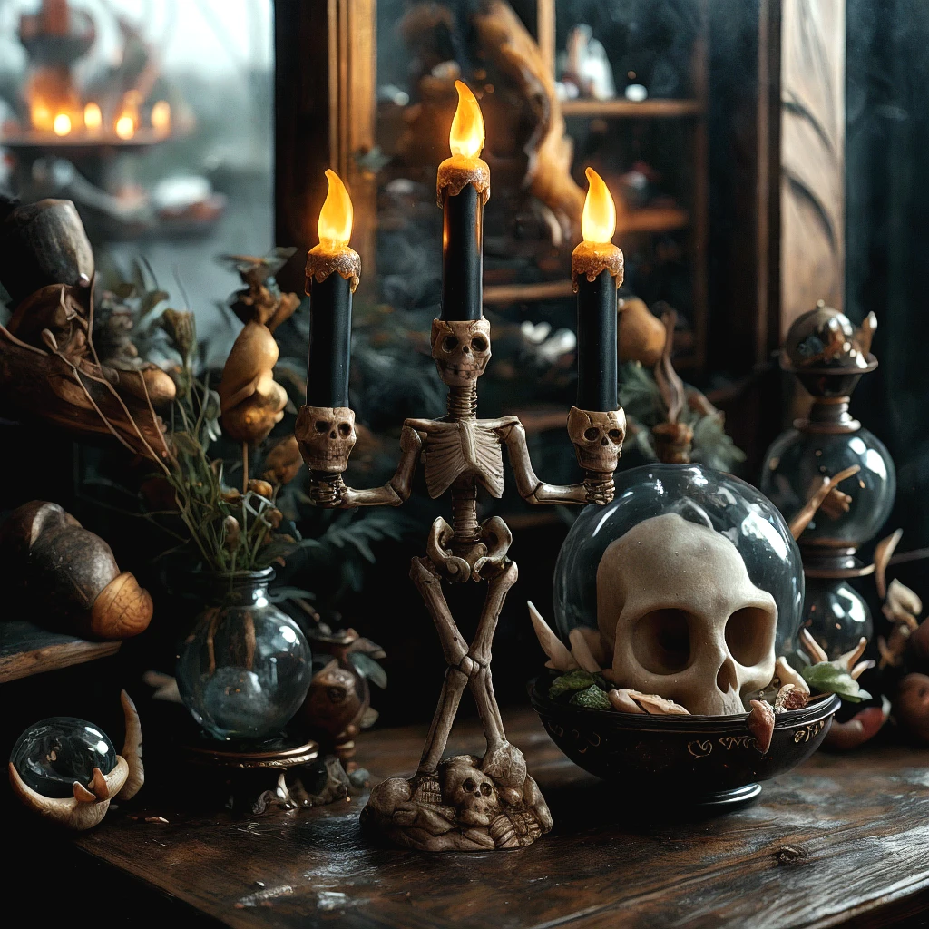 CANDELABRO ESQUELETO LED FRANK & MORTIS - 6