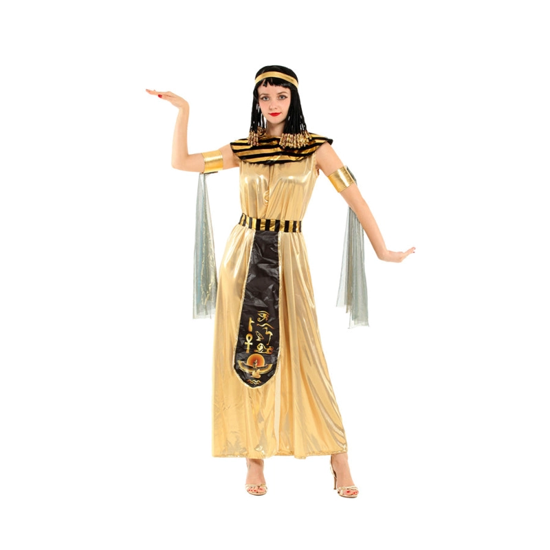 DISFRAZ MUJER EGIPCIA DORADA TALLA M - 1