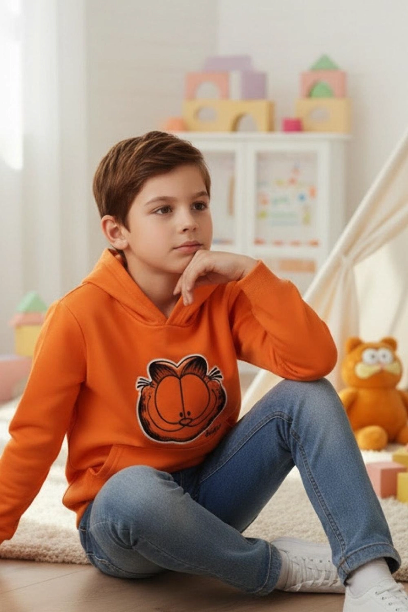 POLERÓN MANGA LARGA NIÑO NICKELODEON NARANJO GARFIELD - 2