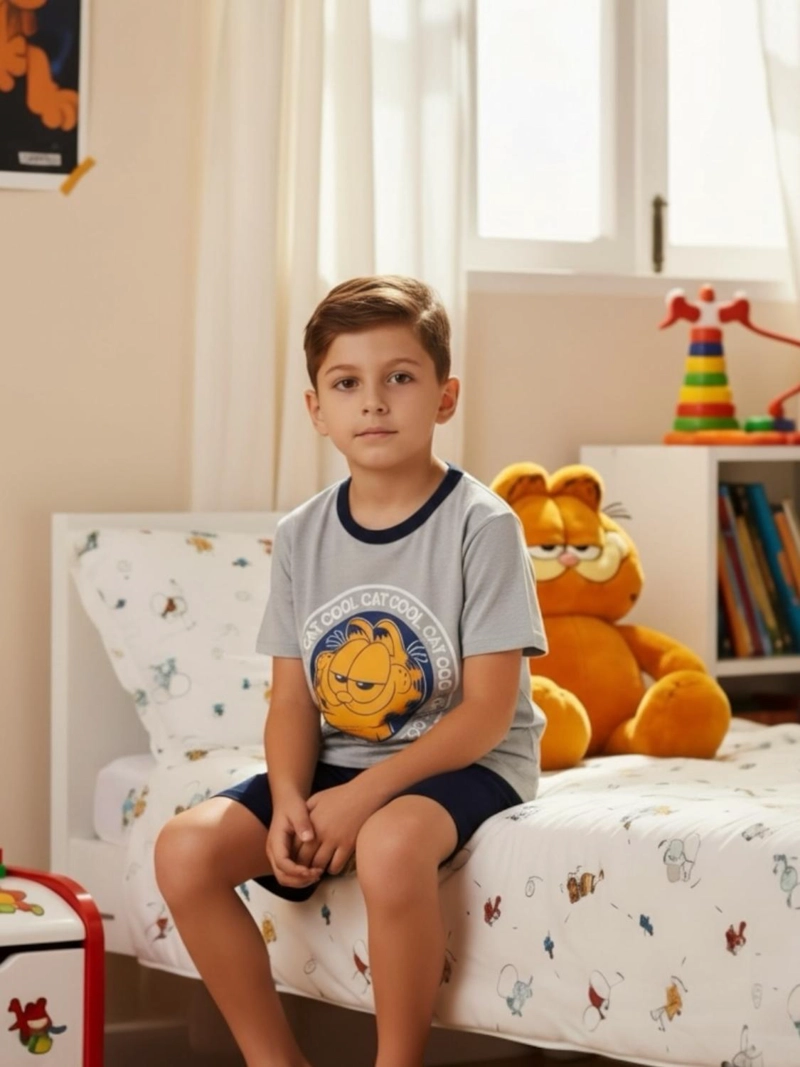 SET PIJAMA NIÑO NICKELODEON GRIS GARFIELD - 2