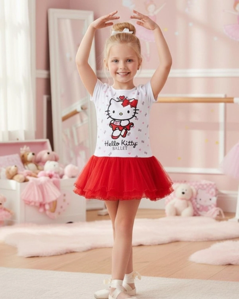 VESTIDO NIÑA HELLO KITTY BLANCO - 2