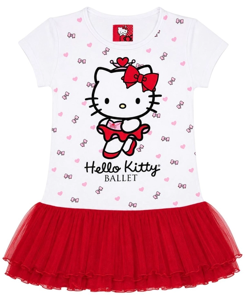 VESTIDO NIÑA HELLO KITTY BLANCO - 5