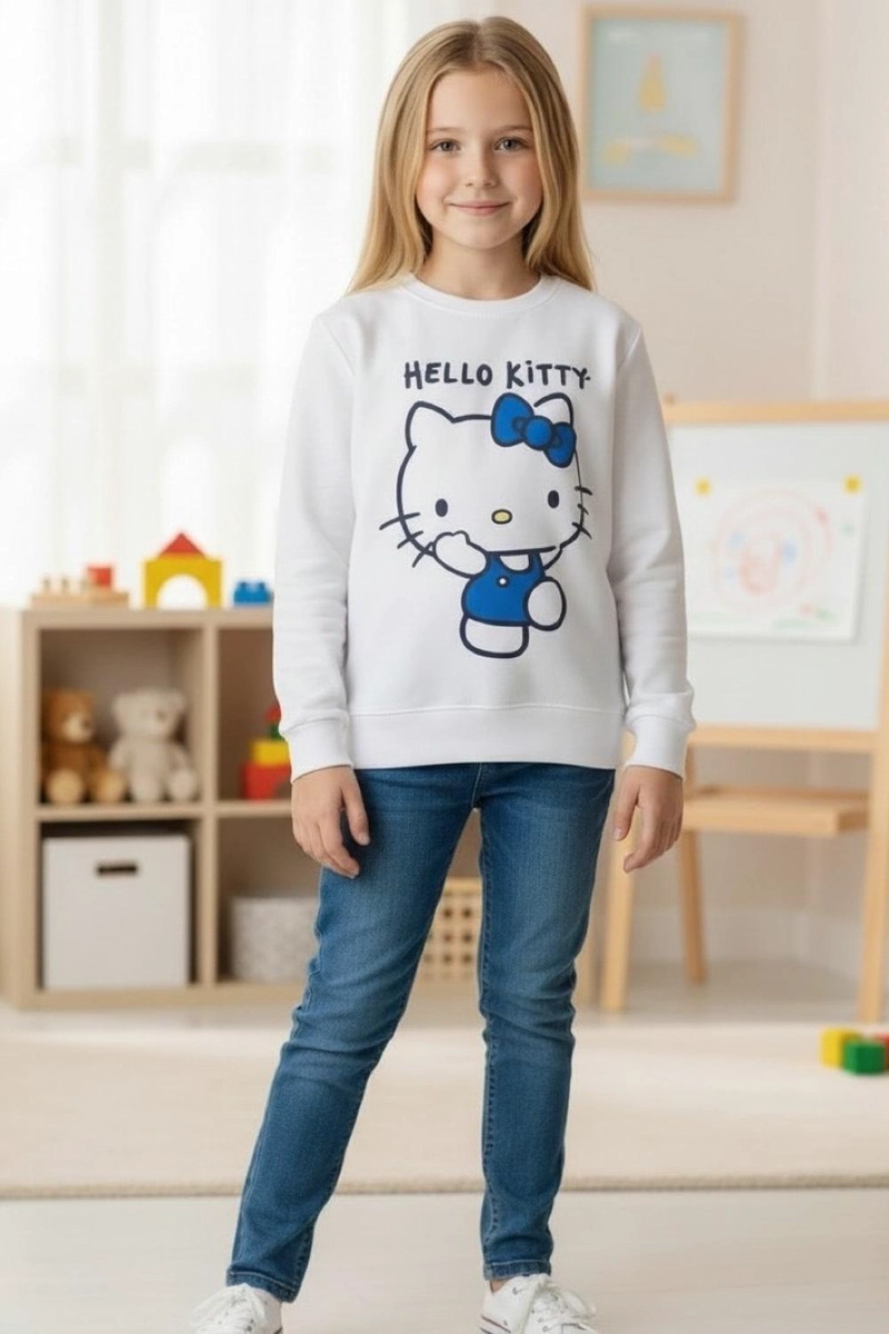 POLERÓN NIÑA HELLO KITTY BLANCO - 1