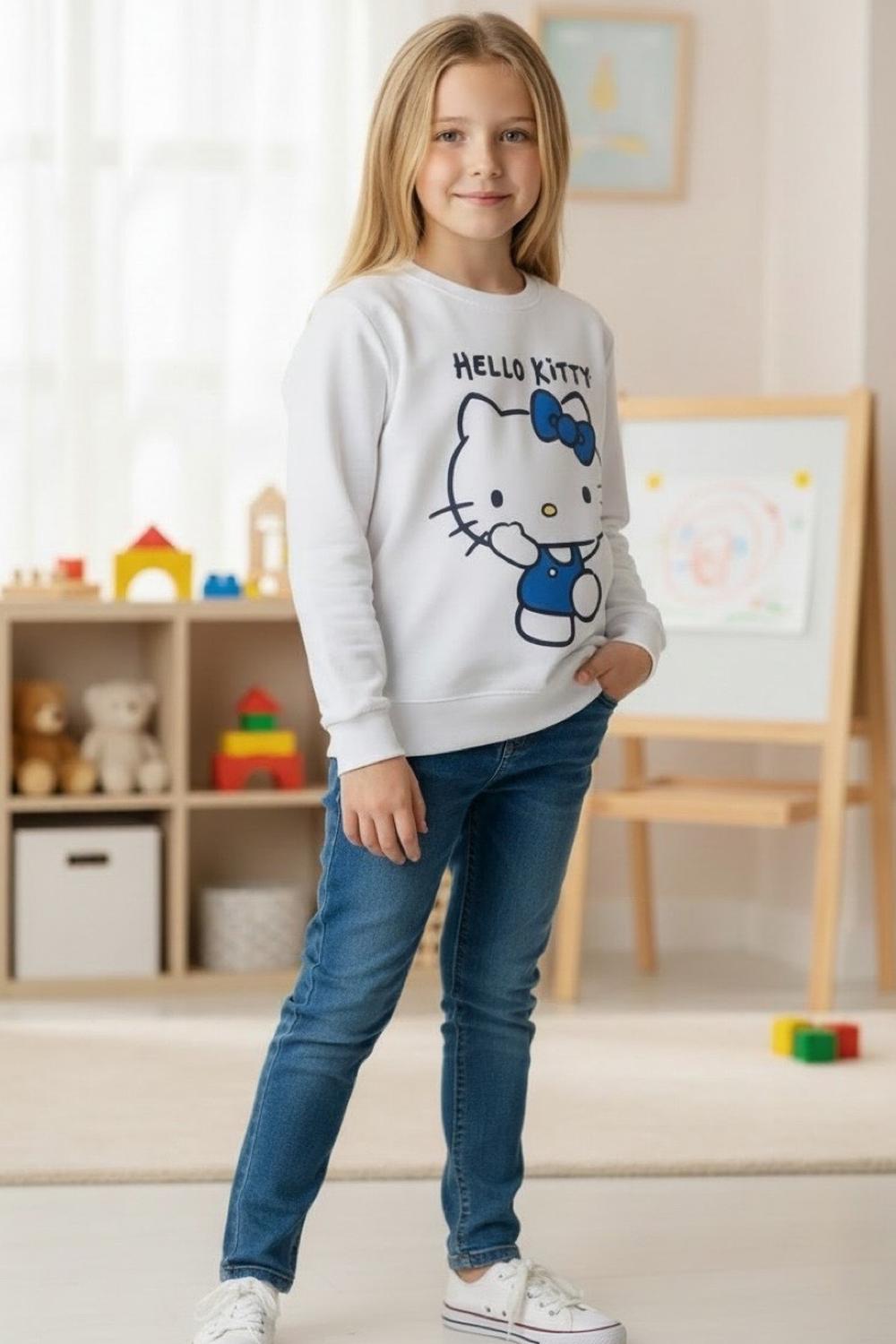 POLERÓN NIÑA HELLO KITTY BLANCO - 3