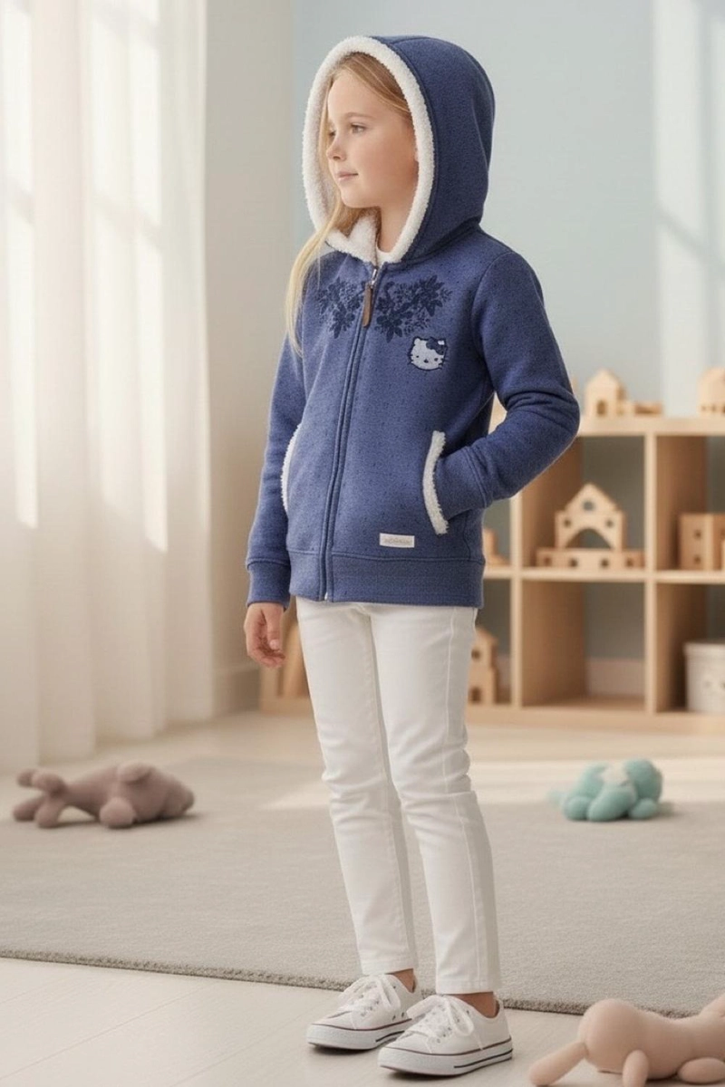 POLERÓN NIÑA HELLO KITTY AZUL - 4
