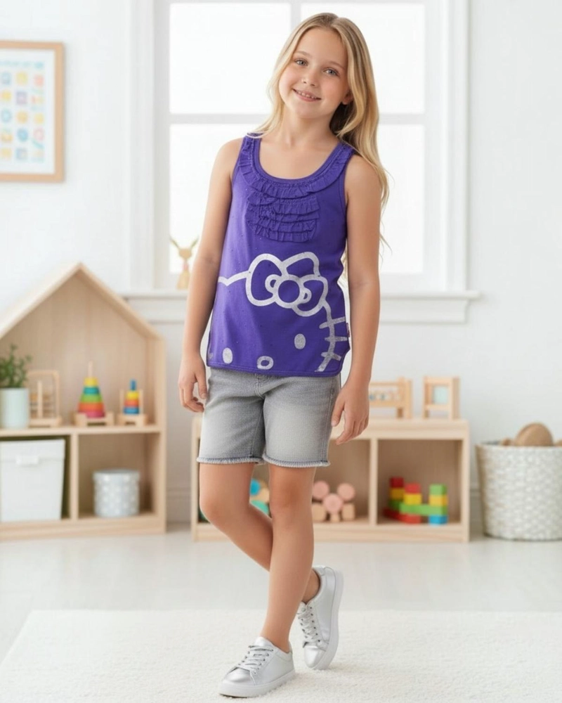 POLERA NIÑA HELLO KITTY VIOLETA - 1