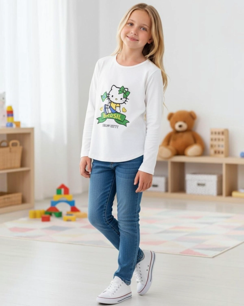 POLERA NIÑA HELLO KITTY BLANCO - 1