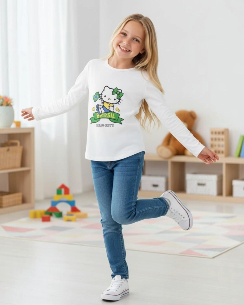 POLERA NIÑA HELLO KITTY BLANCO - 3