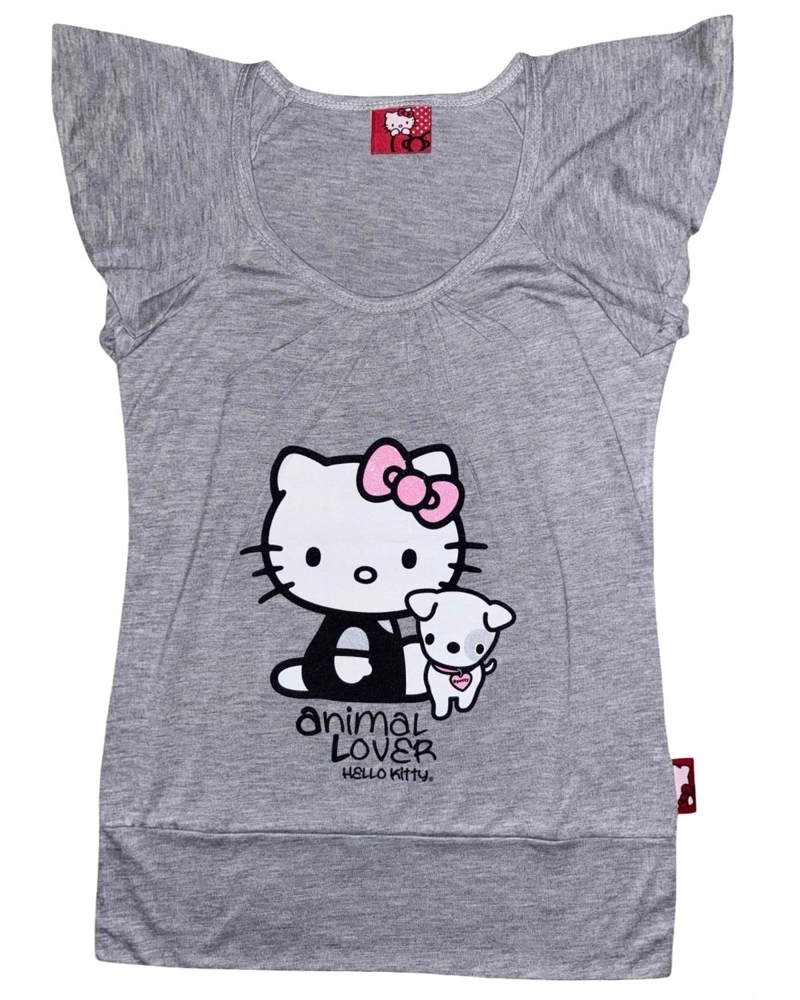 POLERA NIÑA HELLO KITTY GRIS - 5