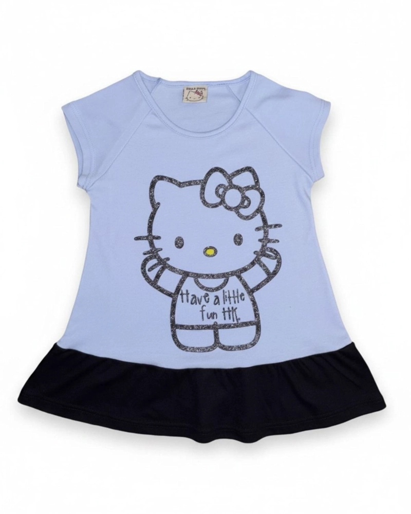 CONJUNTO NIÑA HELLO KITTY CELESTE - 5