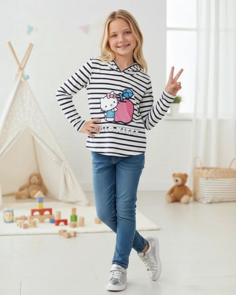 POLERA NIÑA HELLO KITTY AZUL - 1