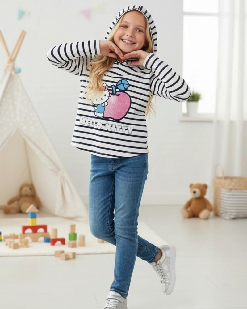 POLERA NIÑA HELLO KITTY AZUL - 3