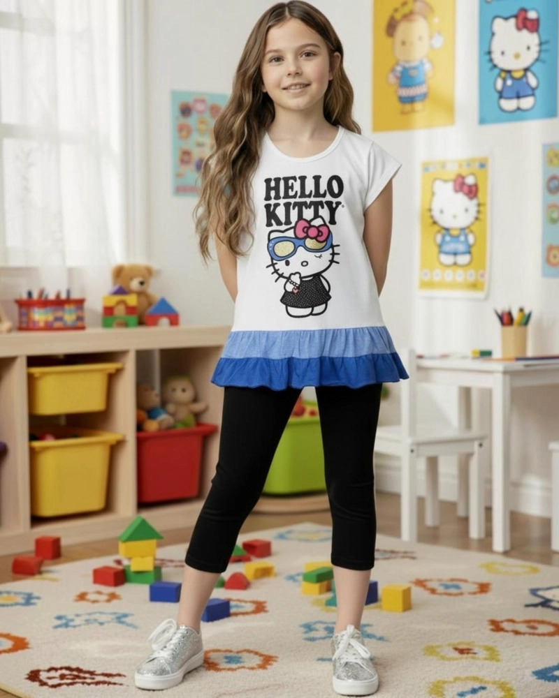 CONJUNTO NIÑA HELLO KITTY BLANCO - 1