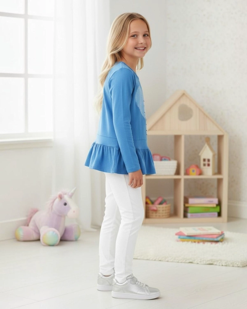 POLERA NIÑA HELLO KITTY TURQUESA - 4