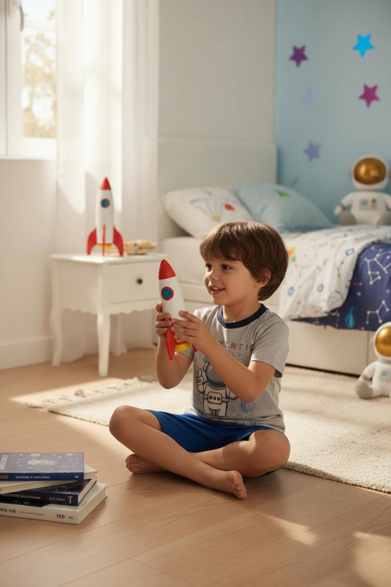 PIJAMA ALGODON NIÑO ESTAMPADO ASTRONAUTA - 2
