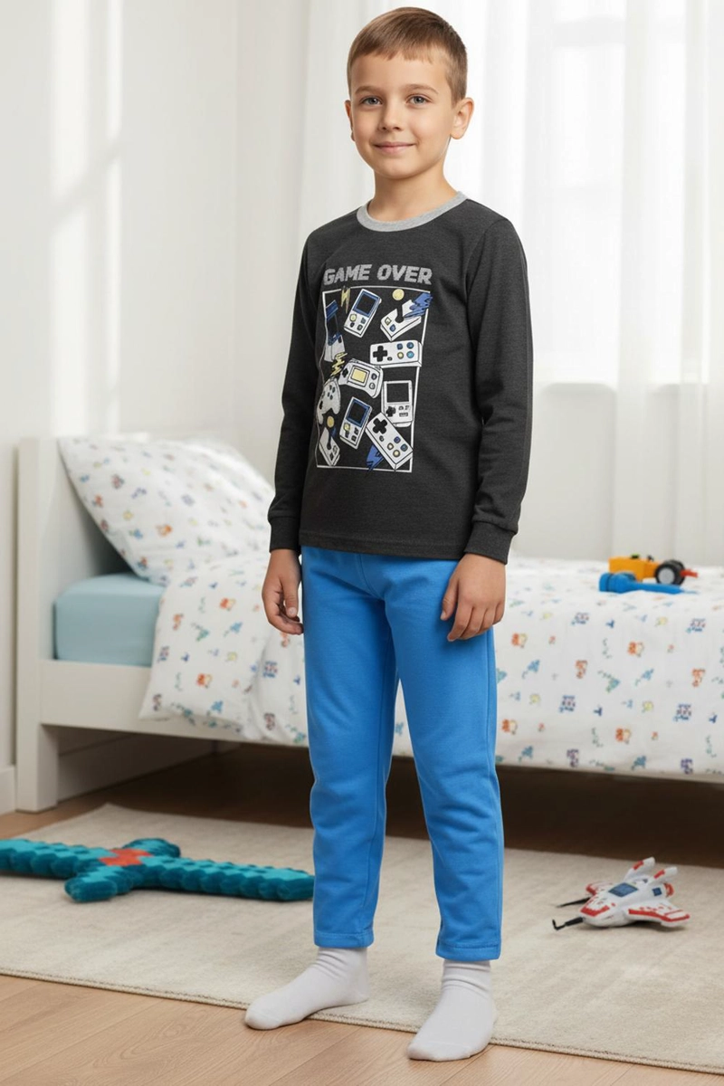 PIJAMA ALGODON NIÑO ESTAMPADO GAME OVER - 1