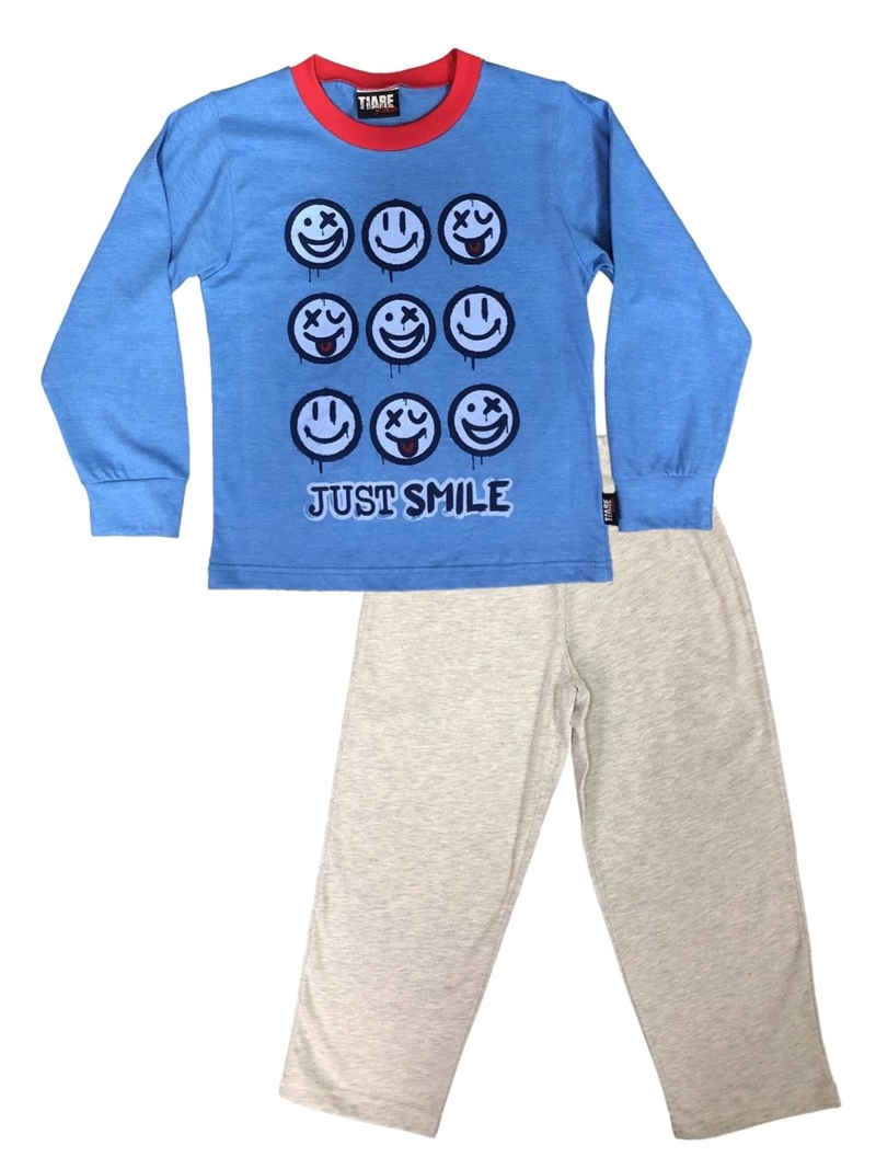 PIJAMA ALGODON NIÑO ESTAMPADO JUST SMILE - 4