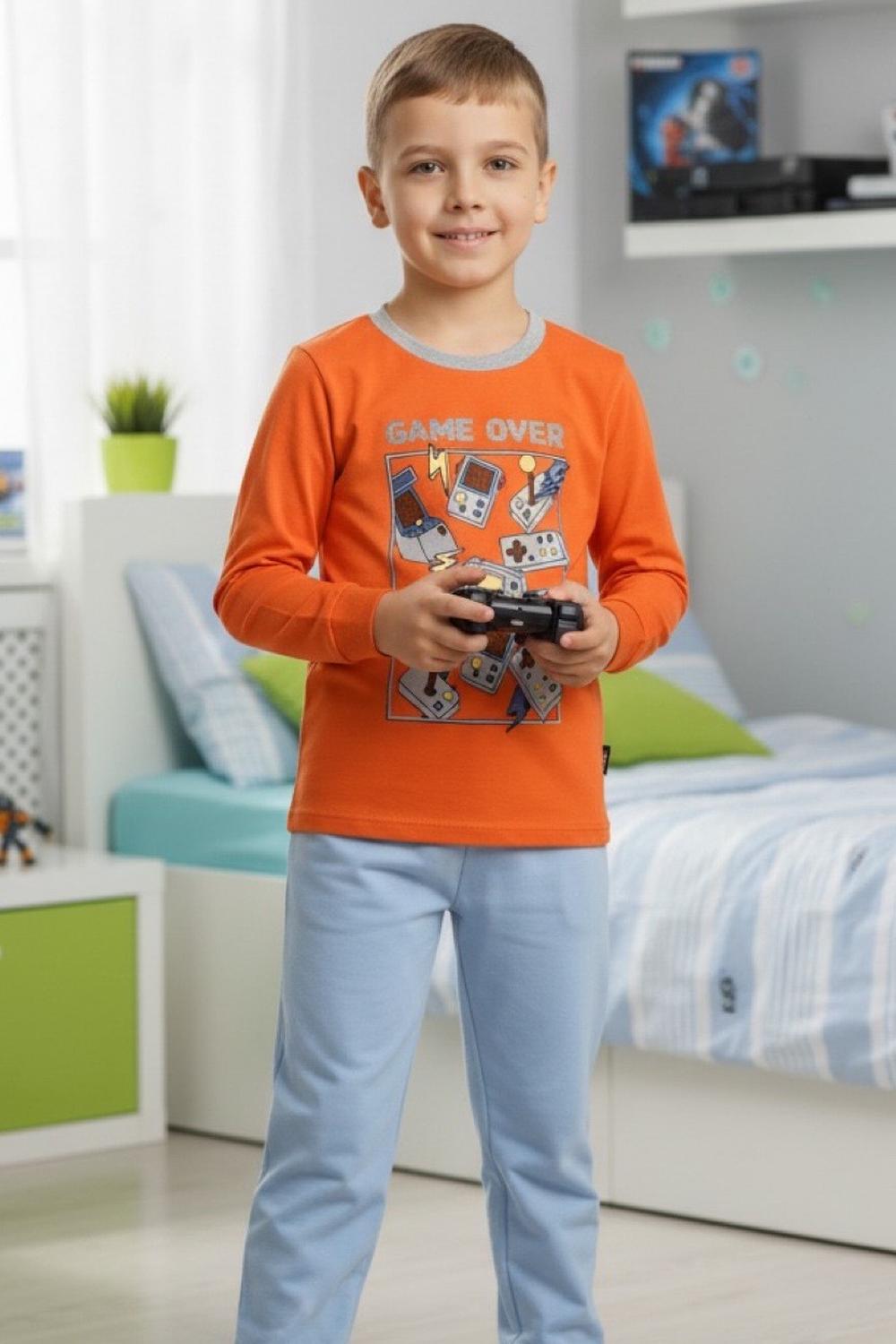 PIJAMA FRANELA NIÑO ESTAMPADO GAME OVER - 1