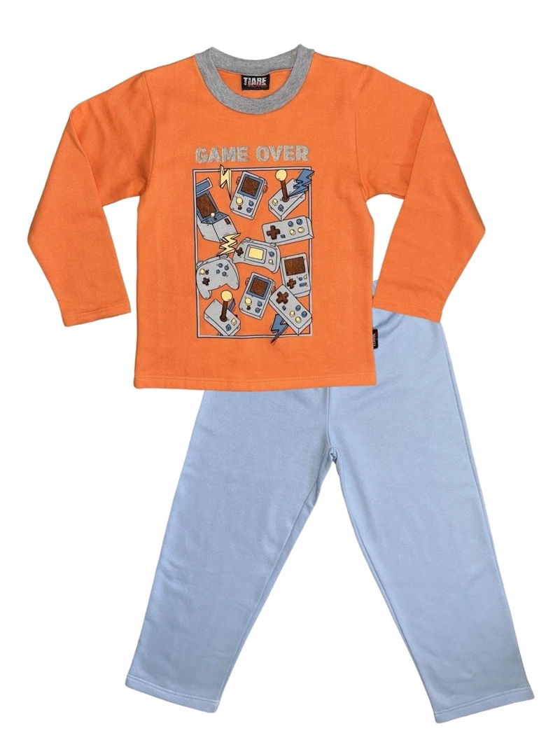 PIJAMA FRANELA NIÑO ESTAMPADO GAME OVER - 4