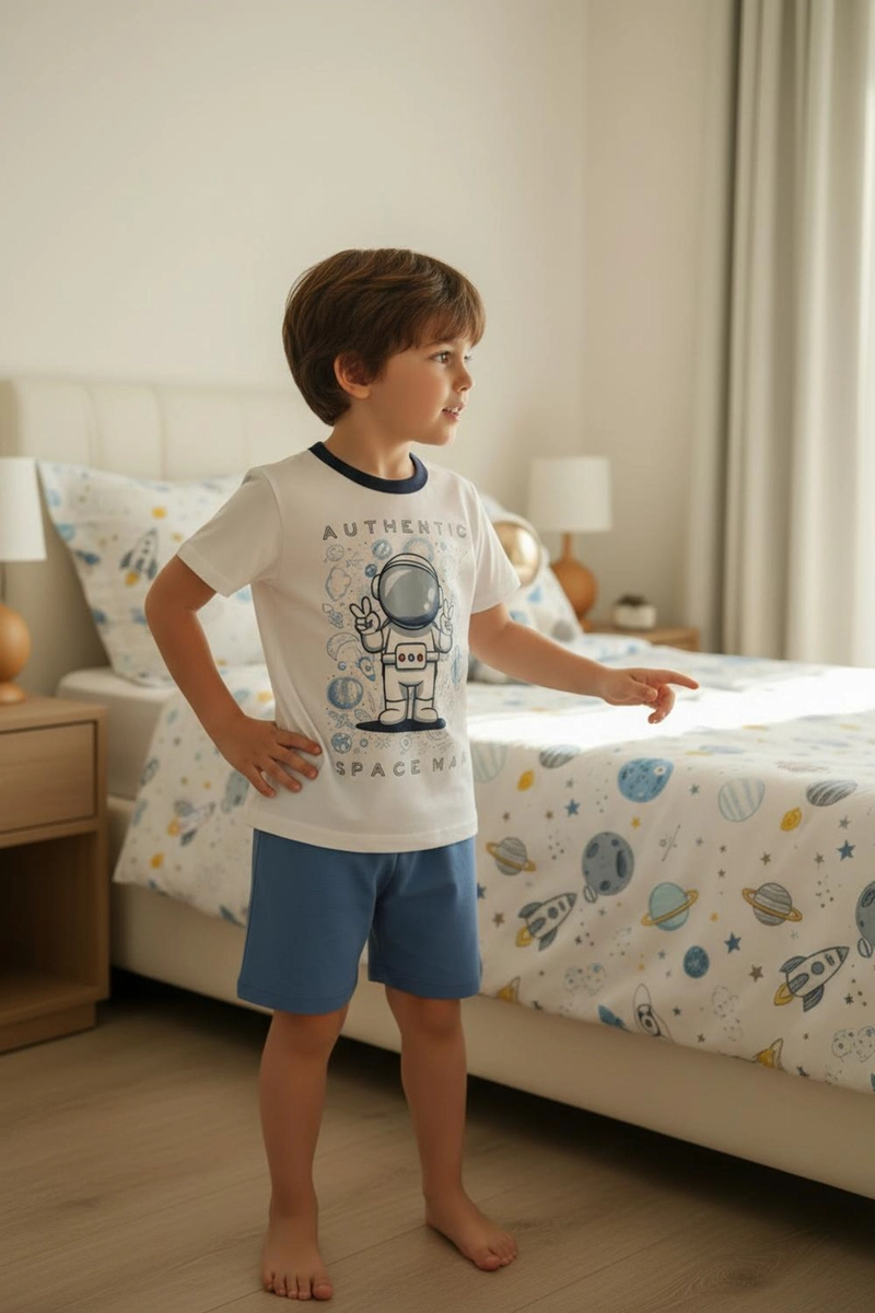 PIJAMA ALGODON NIÑO ESTAMPADO ASTRONAUTA - 2