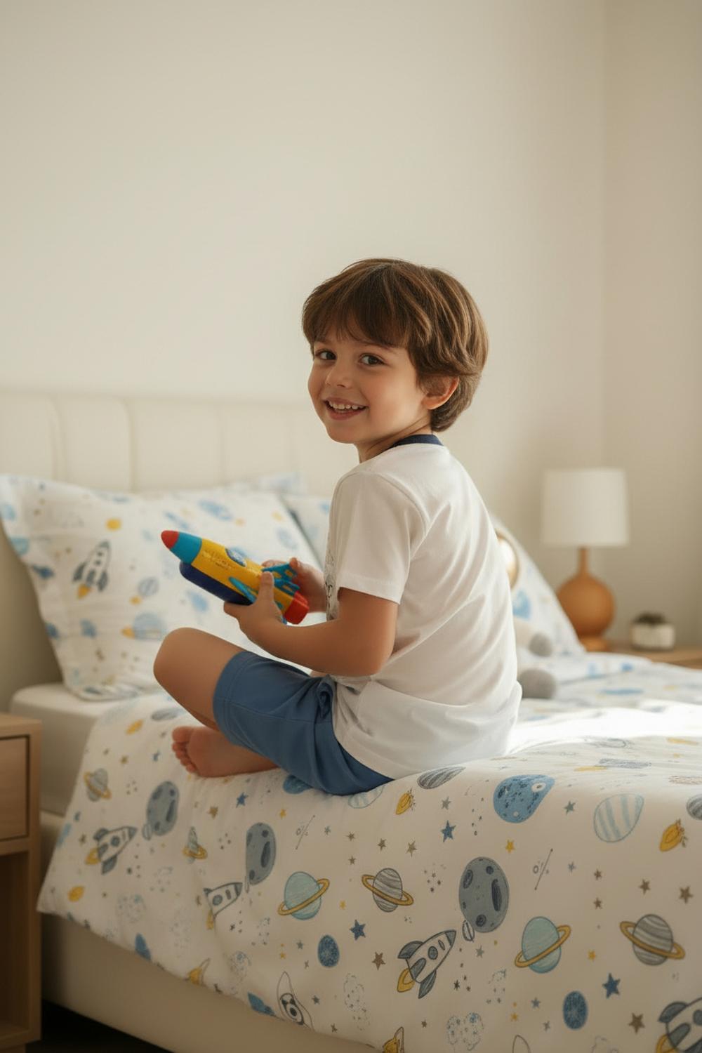 PIJAMA ALGODON NIÑO ESTAMPADO ASTRONAUTA - 3
