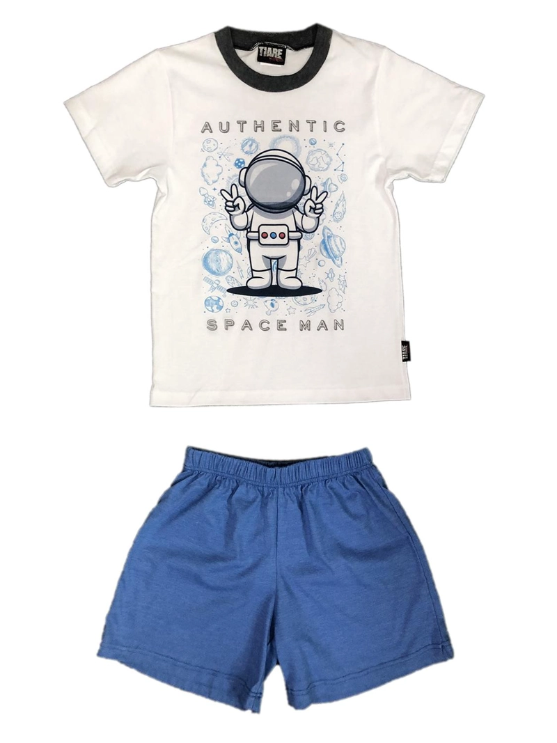 PIJAMA ALGODON NIÑO ESTAMPADO ASTRONAUTA - 4