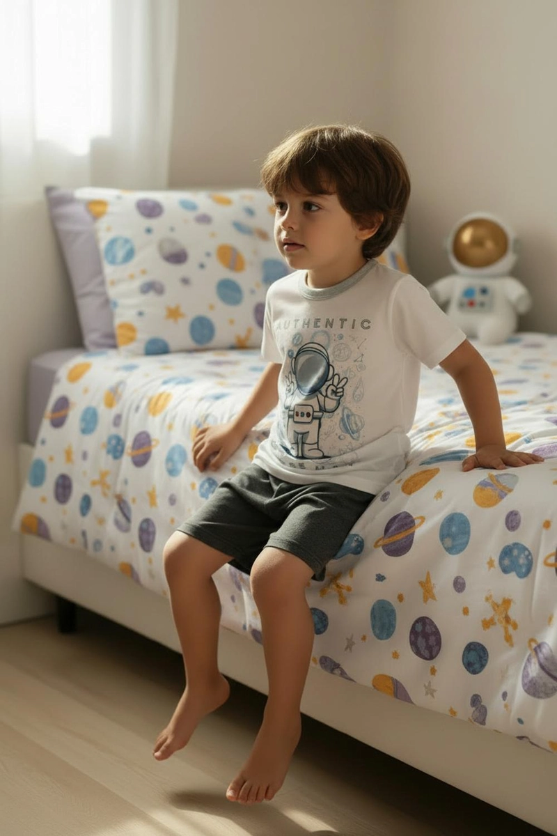 PIJAMA ALGODON NIÑO ESTAMPADO ASTRONAUTA - 3