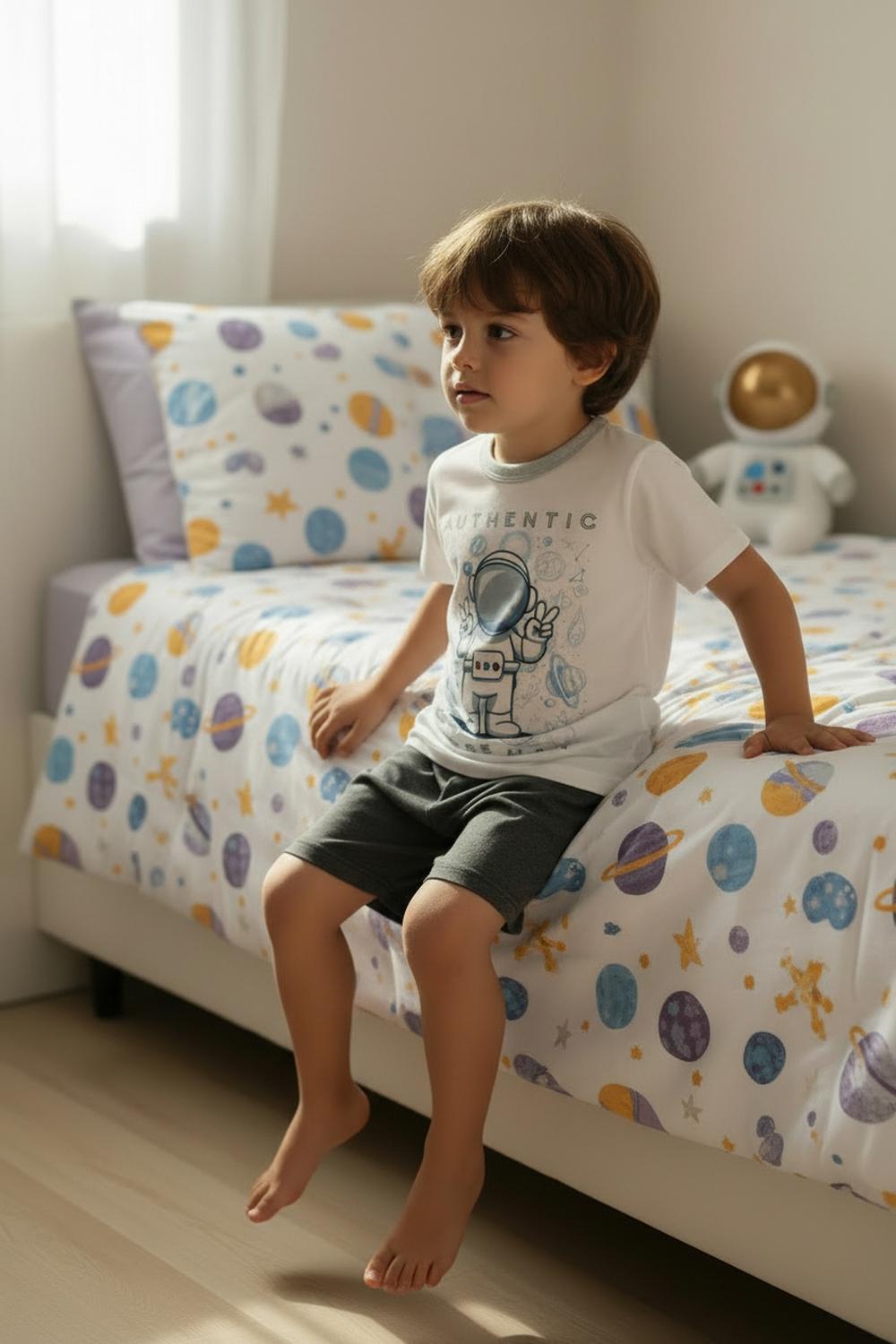 PIJAMA ALGODON NIÑO ESTAMPADO ASTRONAUTA - 3