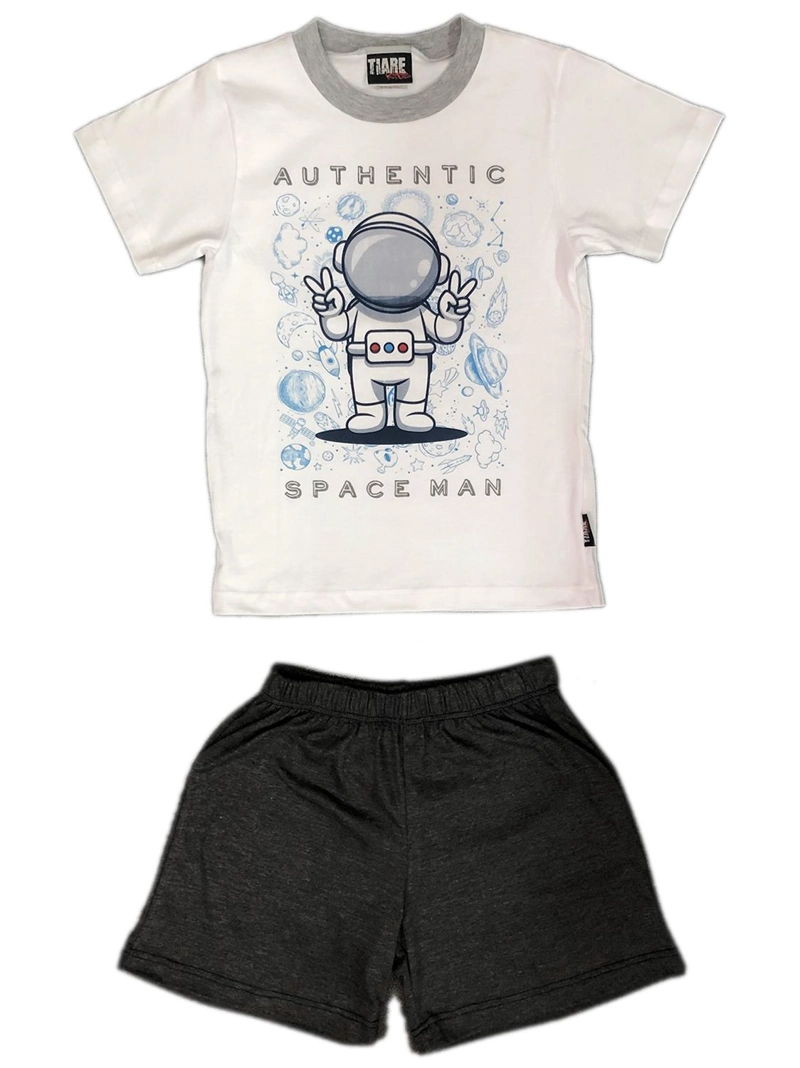 PIJAMA ALGODON NIÑO ESTAMPADO ASTRONAUTA - 4