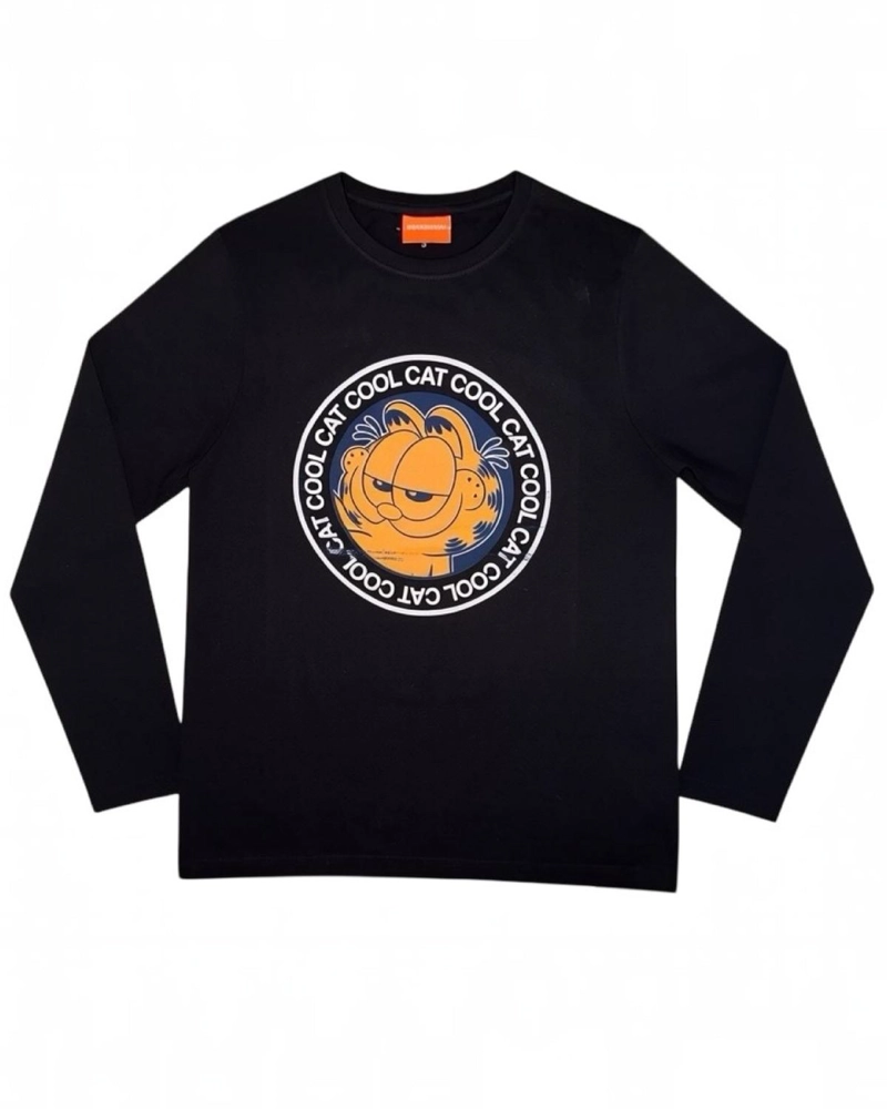 PIJAMA HOMBRE ALGODON ESTAMPADO GARFIELD NEGRO - 5