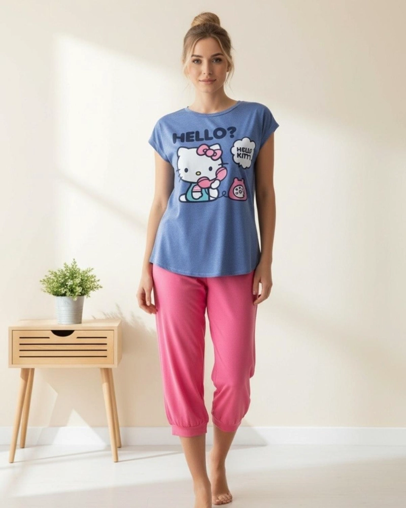PIJAMA MUJER HELLO KITTY - 1