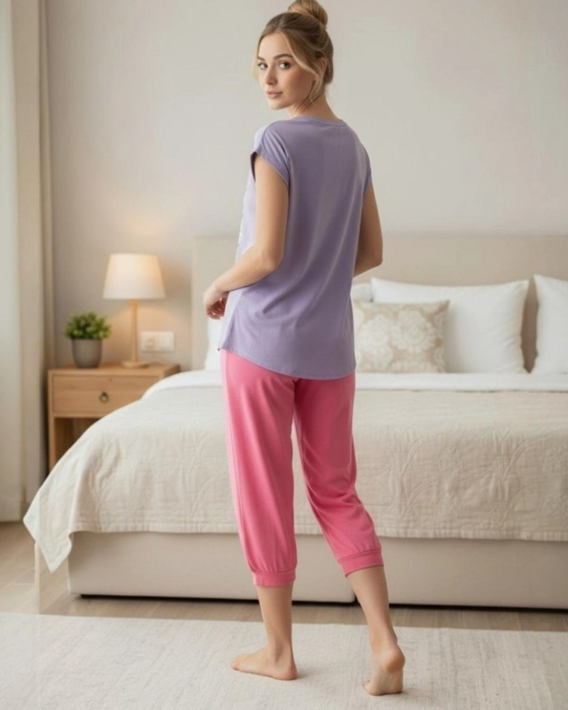 PIJAMA MUJER ALGODON ESTAMPADO SNAKE - 4