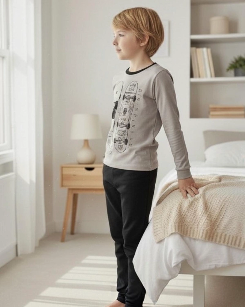 PIJAMA NIÑO ALGODON ESTAMPADO SKATE - 2