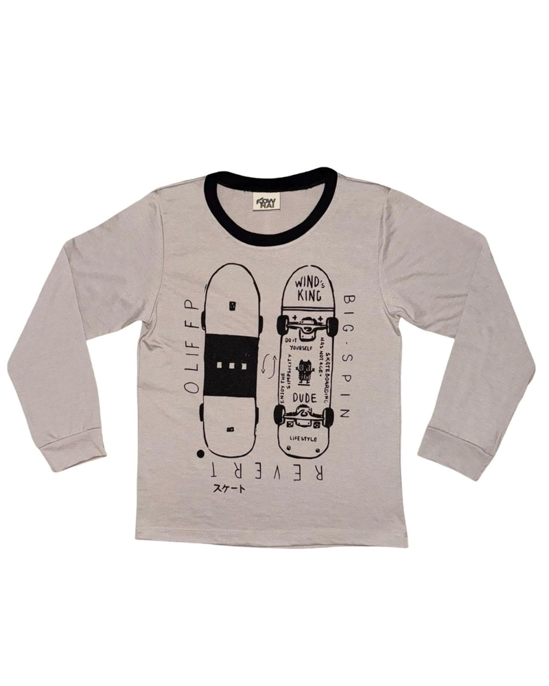 PIJAMA NIÑO ALGODON ESTAMPADO SKATE - 5