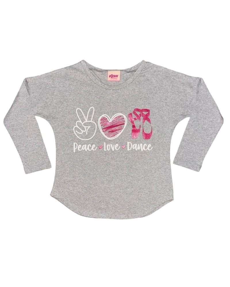 PIJAMA NIÑA ESTAMPADO PEACE LOVE DANCE - 5